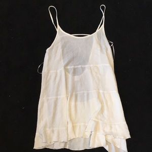 White sun dress. Open back, straps. Worn once.